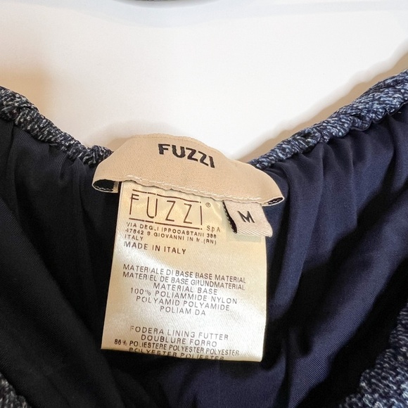 Fuzzi Jumpsuit Strapless Denim Print Ruffle Top Jumpsuit - Picture 4 of 6